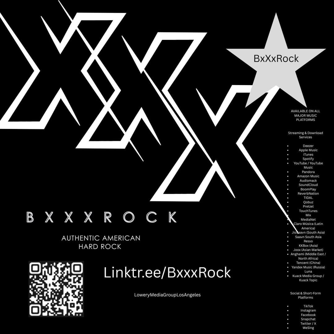 BxXxRock — Authentic American Hard Rock, available on all major music platforms