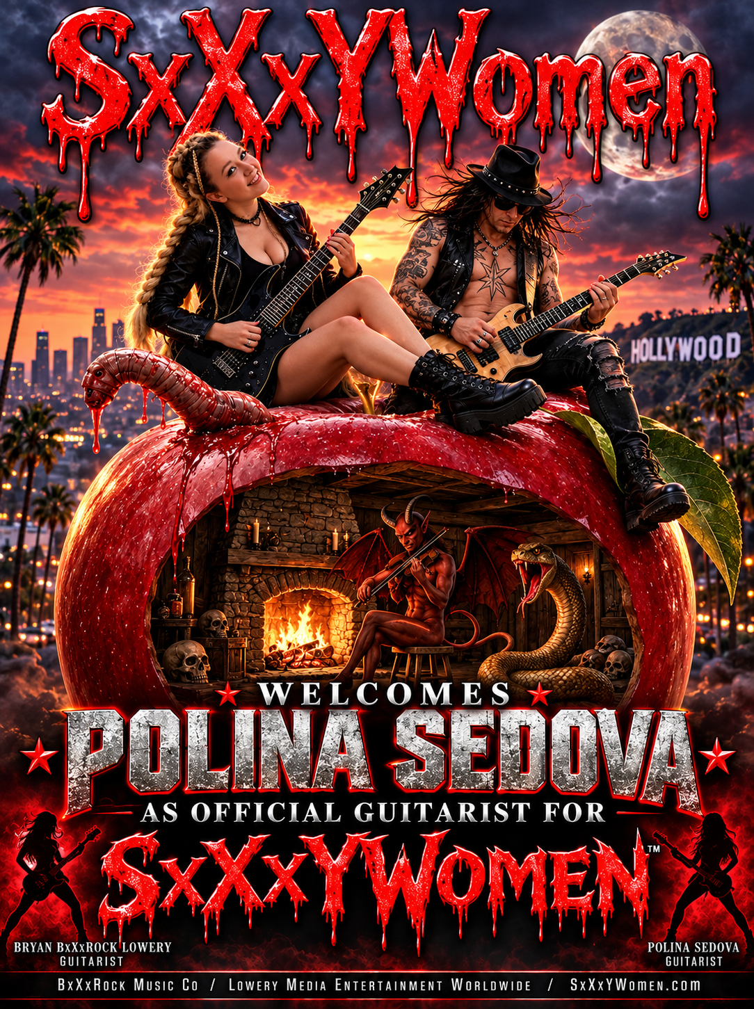 SxXxYWomen Welcomes Polina Sedova as Official Guitarist — BxXxRock Music Co / Lowery Media Entertainment Worldwide